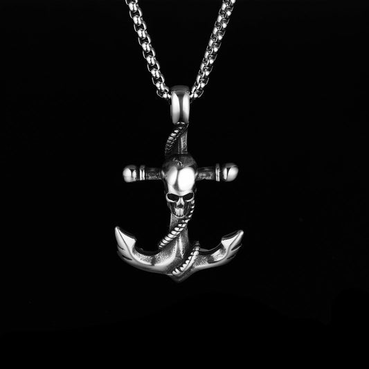Skulled Anchor - Colar Masculino-Colares-Outlaws