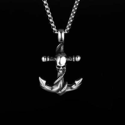 Skulled Anchor - Colar Masculino-Colares-Outlaws